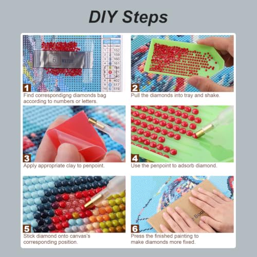 hill froeistung Turtle Diamond Art Painting Kits for Adults | Bathtub Diamond Art for Beginners, 5D DIY Full Drill Round Gem Art Craft Home Wall Decor Gift 12x12 inch,Animal