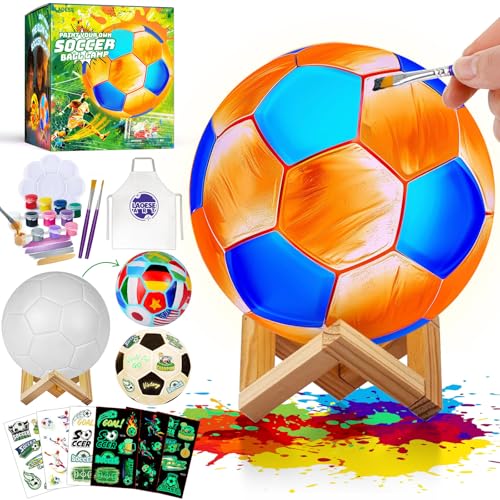 Soccer Ball Lamp Kit, 3D Night Light, Crafts for Kids, Gifts for Boy 4-12 - style: Soccer Ball