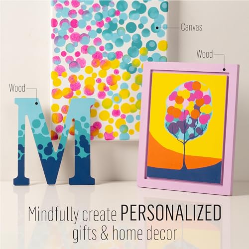 FolkArt Mindful Matte Acrylic Craft Paint Kit, Energetic Colors, 19 Piece Set with 8 Paints, 8 Pouncers, and 3 Premium Paintbrushes - color: Energetic