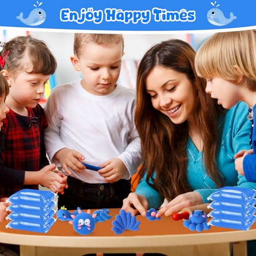 VioraWhite 40 Pcs 21 oz Air Dry Clay Bulk Modeling Clay,Blue | Ultra Lightweight Foam Modeling Clay for Kids Adults, DIY Crafts Party Arts, School Project Gifts Supplies - color: Blue