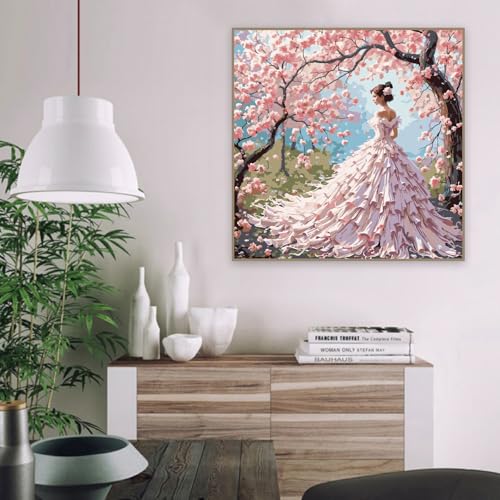 Paint by Numbers Kit for Adults Beginner, Cherry Blossom Beauty 16x20 In - color: MT6269
