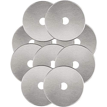 Rotary Cutter Blades 45mm 10 Pack by KISSWILL, Fits Fiskars, Olfa, Martelli, Dremel, Truecut, DAFA Rotary Cutter Replacement for Quilting Scrapbooking Sewing Arts &Crafts, Sharp and Durable - color: 45MM Round hole Blades