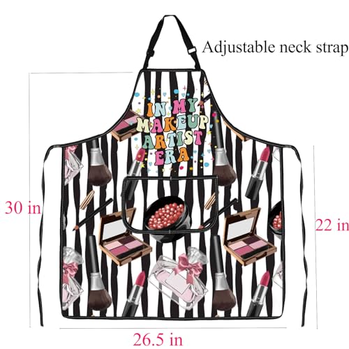 BNQL Makeup Artist Apron With Pockets For Esthetician Cosmetology Student Gifts In My Makeup Artist Era