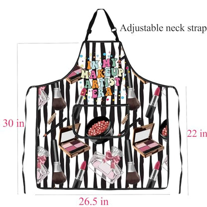 BNQL Makeup Artist Apron With Pockets For Esthetician Cosmetology Student Gifts In My Makeup Artist Era