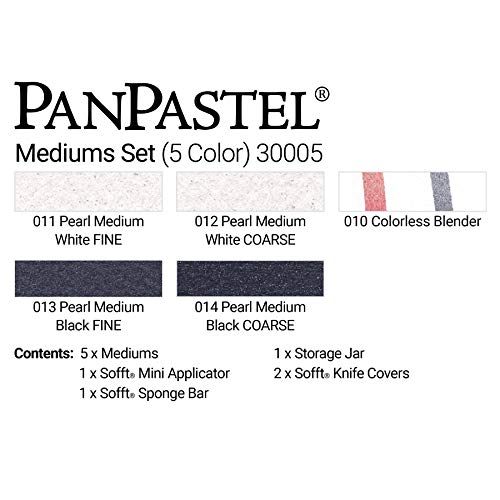 PanPastel Ultra Soft Artist Pastel Set 9ml 5/Pkg, Pearl Mediums - color: Multicolor, style: fine