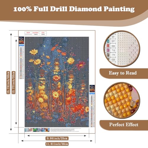 Flowers in Bottle Diamond Art Kits for Adults, 5D Diamond Painting Kits - color: CM056