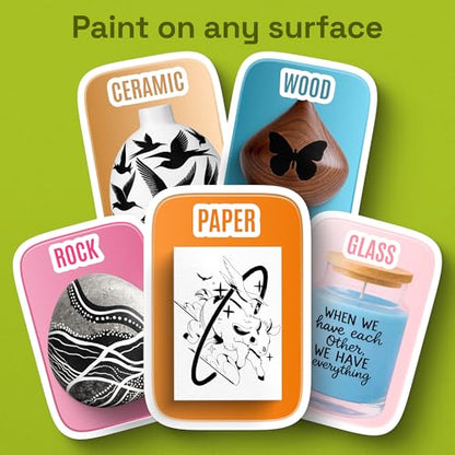 ARTISTRO Black Paint Pens - Extra-Fine Tips - Set of 5 - color: Black