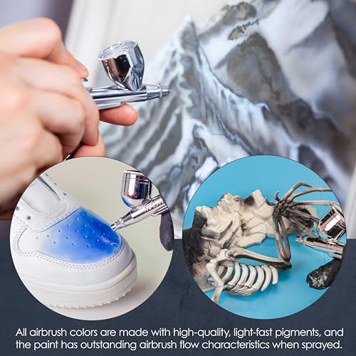 U.S. Art Supply Pearlized Blue Pearl Acrylic Special Effects Airbrush Paint - 8oz Ready to Spray Air Brush Paint for Nails, Models, Fabric - Water-Based Air Brush Painting - color: Blue Pearl, size: 8 Fl Oz (Pack of 1)