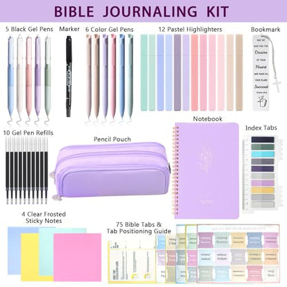SHINYHARBOR Bible Study Journaling Kit for Women, Purple - color: purple
