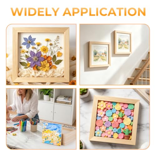 FSWCCK 10 Pack 7 x 7 inch Wood Panel Boards, Unfinished Wood Canvas Panels for Crafts, Painting Canvas, DIY Art Projects, Pouring, Arts Use with Oils, Acrylics - size: 7"X 7" 10 Pack