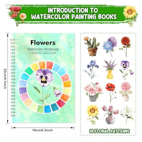 Watercolor Workbook, 24 Colors Solid Paint Set