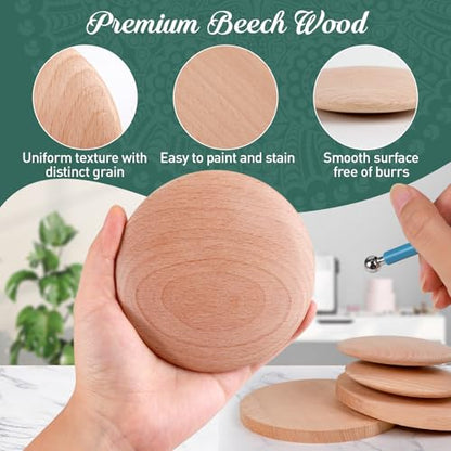 Mandala Rock Painting Kit - Mandala Dotting Tools for Painting - Including Large Wooden Rocks, Acrylic Paints, Stencils, Painting Tools, Manual, Arts Crafts Kit for Adults, Gifts for Women/Mom