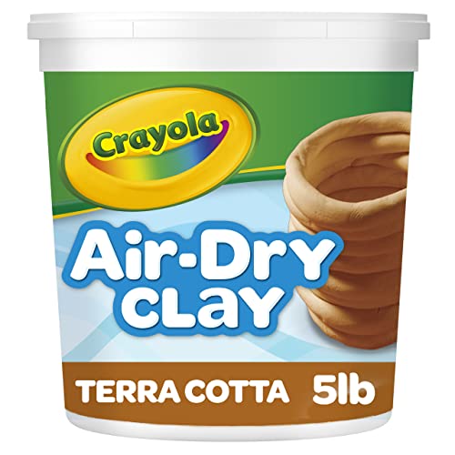 Crayola Air Dry Clay for Kids (5lbs), Reusable Bucket of Terra Cotta Clay for Sculpting, Bulk Arts and Crafts Supplies, Ages 3+ - color: Terra Cotta, size: 5lb