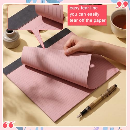 6 Pcs 11" x 9.5" Legal Pads College Ruled Notepad Landscape Notebook Horizontal Lined Notebook 80 Gsm Assorted Colors Paper Pastel Writing Pads for School Office, 40 Sheet (Bible Colors) - color: Bible Colors