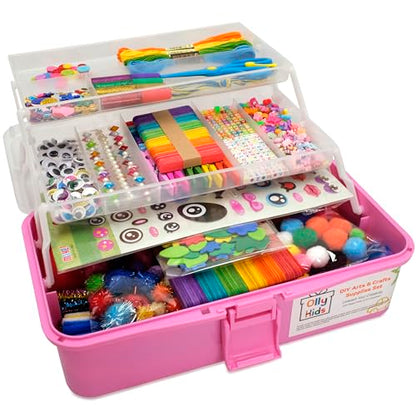 Olly Kids Art Kit, Arts & Crafts Supplies Set for Kids Ages 4-8 - color: Pink