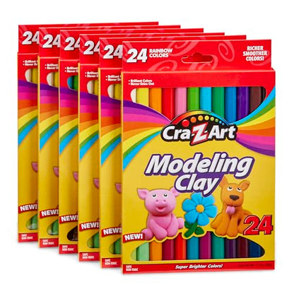 Cra-Z-Art Bulk Modeling Clay - 6 Pack of 24 Count Modeling Clay - size: 24 Count (17.5 oz, Pack of 6)