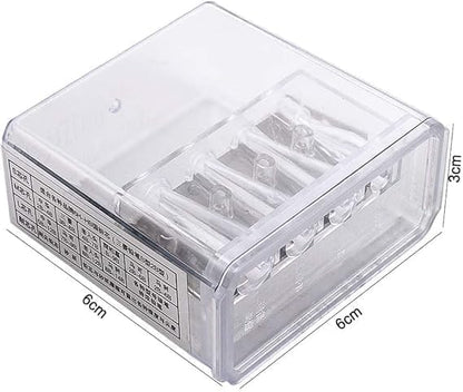 2Pcs Transparent 4 Holes Charcoal Pencil Sharpener,Long Point Carpenter Pencil Sharpener Plastic Artist for Sketching