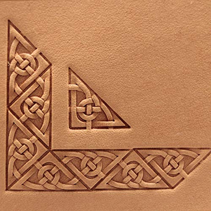 DandS ltd Leather Stamp Tool, Celtic Knot, Professional Steel Craft Tool for Leatherworking, Embossing, Carving & Stamping Leather Projects, Belts Wallets & DIY Projects Compatible with Mallet #257 - color: Celtic Knot 0.43" X 0.86"