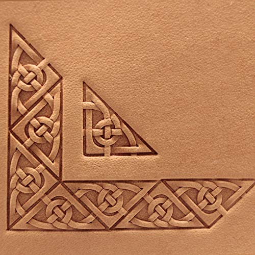 DandS ltd Leather Stamp Tool, Celtic Knot, Professional Steel Craft Tool for Leatherworking, Embossing, Carving & Stamping Leather Projects, Belts Wallets & DIY Projects Compatible with Mallet #257 - color: Celtic Knot 0.43" X 0.86"
