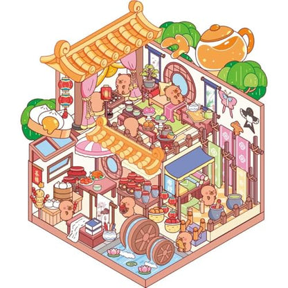 SSNLNBF DIY 3D House Sticker Book Reusable Craft Kit - style: sty-05