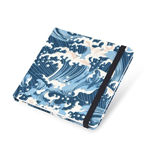 Mifuner Square 5x5 Bleedproof Marker Paper Pad, 110 gsm Alcohol Ink Bristol Paper Sketchbook, Handmade Journal Hardbound 88 Sheets (176 Pages) Markers Ink Mediums Art Sketch Book Blue Waves - color: S-blue waves