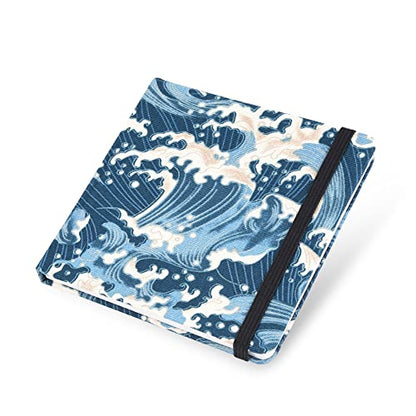 Mifuner Square 5x5 Bleedproof Marker Paper Pad, 110 gsm Alcohol Ink Bristol Paper Sketchbook, Handmade Journal Hardbound 88 Sheets (176 Pages) Markers Ink Mediums Art Sketch Book Blue Waves - color: S-blue waves