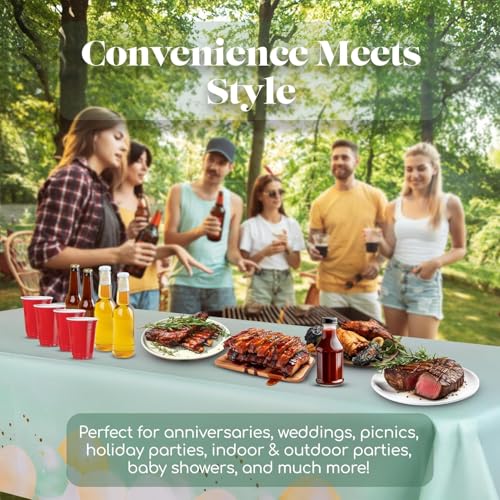 Grandipity Party Balloon Birthday 1 Pack Premium Disposable Plastic Tablecloth 54 Inch. x 108 Inch. Rectangle Table Cover - color: Balloons, size: 54" x 108" (Rectangular)