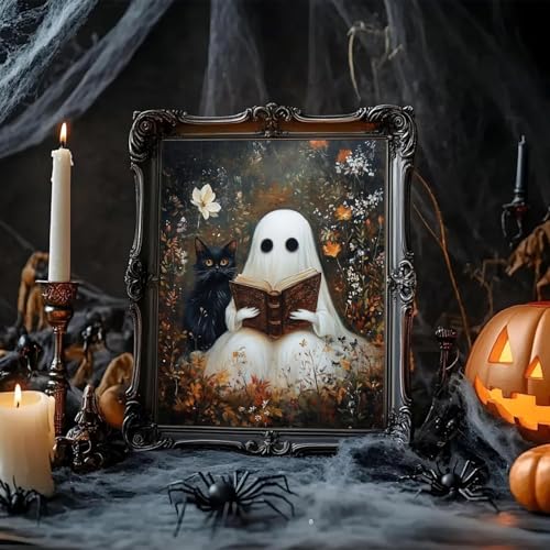 ARPADAMO Halloween Diamond Art Kits for Adults Ghost Black Cat 12x16in - color: DP04086