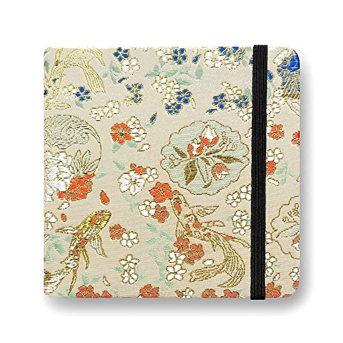 Mifuner Square 5x5 Bleedproof Marker Paper Pad, 110 gsm Alcohol Ink Bristol Paper Sketchbook, Handmade Journal Hardbound 88 Sheets (176 Pages) Markers Ink Mediums Art Sketch Book Golden Jade Leaf - color: S-golden jade leaf