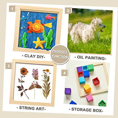Kathfly 12 Pcs 8 x 8 Inch Wood Panels for Painting,Unfinished Boards - size: 8 x 8 inch