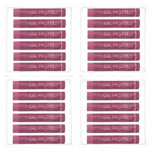 PATIKIL Purple Red Oil Pastels, 24Pcs Soft Oil Crayons Creamy Pastels Stick Art Supplies for Art Painting Drawing Blending Graffiti for Drawing Beginners Artists - color: Purple Red