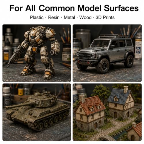 VVF 18 Colors Model Paint Set, Ready to Use Acrylic Miniature Paint | with 2 Metallic Colors, Plus 2 Thinners, Brush & Airbrush Compatible, for Miniatures, 3D Printed, Wargaming & Tabletop Games