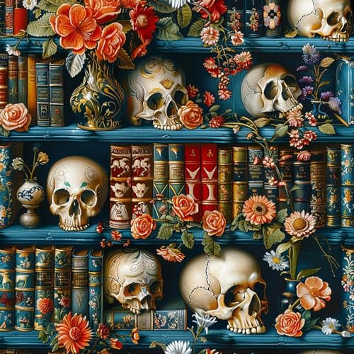Diamond Art Kits for Adults,Skull book Diamond Painting Kits 14x14in | Diamond Painting Kit - Sparkling Full Drill Design Perfect for Home Decor, Holiday Gifting, And Relaxing Crafting 14x14inch - color: DP01833