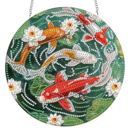 Bimkole Koi Hanging Diamond Pearl Art Kits for Adults Pendant C33 - color: Hanging-Koi