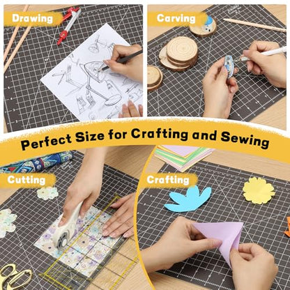 Self Healing Cutting Mat 18" x 12", A3 Double-Sided for Sewing & Quilting - color: Espresso Brown, size: A3:18‘’x12‘’