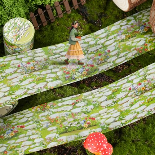 PET Tape Stickers for Scrapbooking Supplies,Nature Journal Stickers for DIY - color: Song