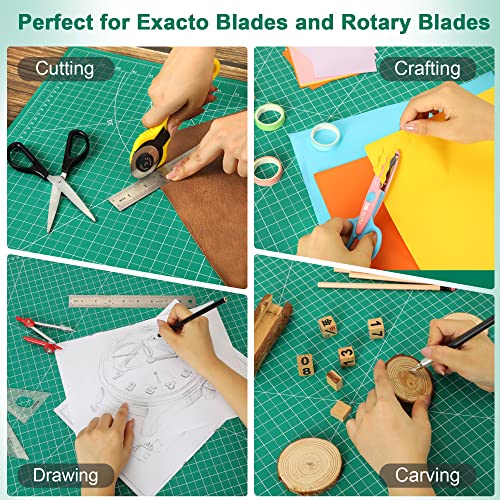 Density-upgraded 24" x 36" Large Self Healing Sewing Mat, Idemeet Rotary Cutting Mat 5-Ply Cut Board for Crafts Hobby Project, Scale Size 24" x 36", A1, Green - color: Green, size: 36"L x 24"W