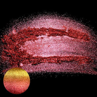 Matio Chameleon Mica Powder, 1.06oz/ 30g Blooming Rose Chrome Powder | Pearlescent Effect Color Shift Pigment for Resin Craft, Soap Candle Dye, Nail Art,Bath Bomb, Paint, Slime - color: C-Blooming Rose