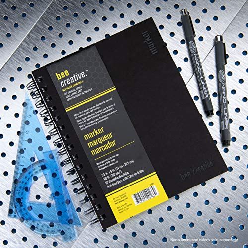 Bee Paper - 5.5" x 8" Creative Marker Drawing Journal - size: 5-1/2-inch x 8-inch, 50 Sheet Art Journal, style: Marker Art Journal