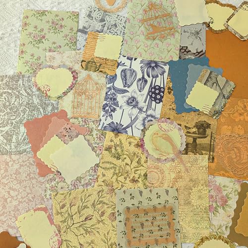 250Pcs Vintage Journal Supplies Kit,Scrapbook Papers Stickers