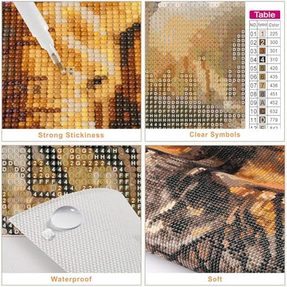 MXJSUA DIY Diamond Painting Kits for Adults, Havanese Dog Diamond Gem Art Painting for Beginners, Diamond Picture with Full Round Drill Dots Craft Set Gift, 12x16 Inch - color: Animals-04