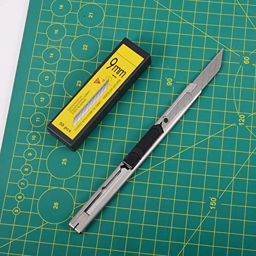 FOSHIO 30 Degree Snap Off Universal Art Knife Replacement Blades, High Hardness Carbon Steel Material, Auto Vinyl Wrap Office Cutter Craft Knife Sharp Blades, Pack of 100 - color: Black - 30 Degree Blades
