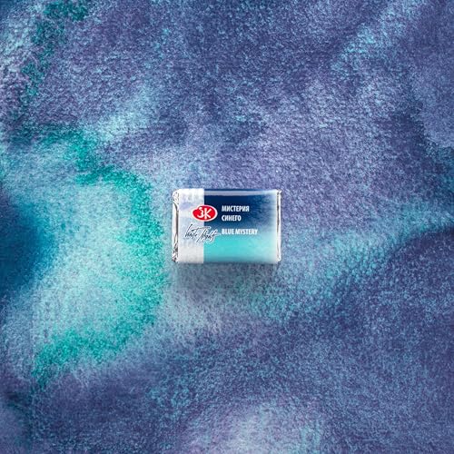 White Nights Limited Edition Granulation Metamorphoses Watercolor Collection of Professional Artist Grade Paints Vibrant Lightfast Colors by Nevskaya Palitra (Blue Mystery) - color: Blue Mystery