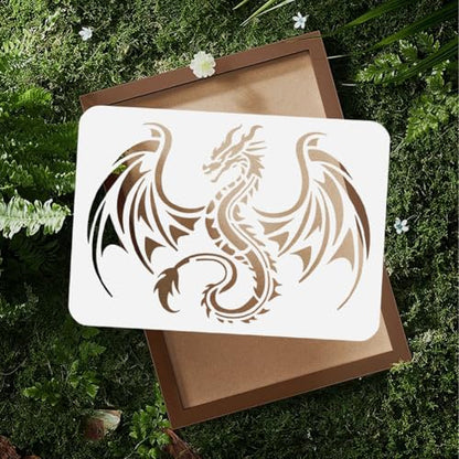 Dragon Stencil, Reusable Painting Template, DIY Home Decor - style: Dragon