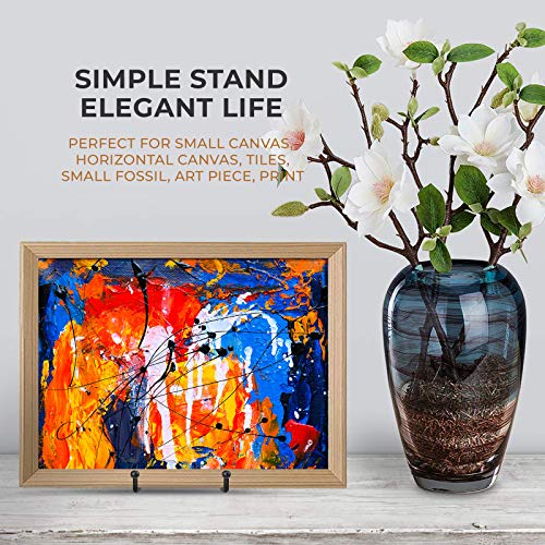 TR-LIFE 4 Pack 4.5 Inch Plate Stands for Display - Plate Holder Display Stand + Metal Frame Holder Stand for Picture, Decorative Plate, Book, Photo Easel (Black 4 Pack) - size: 4.5 Inch