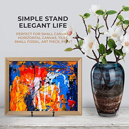 TR-LIFE 4 Pack 4.5 Inch Plate Stands for Display - Plate Holder Display Stand + Metal Frame Holder Stand for Picture, Decorative Plate, Book, Photo Easel (Black 4 Pack) - size: 4.5 Inch