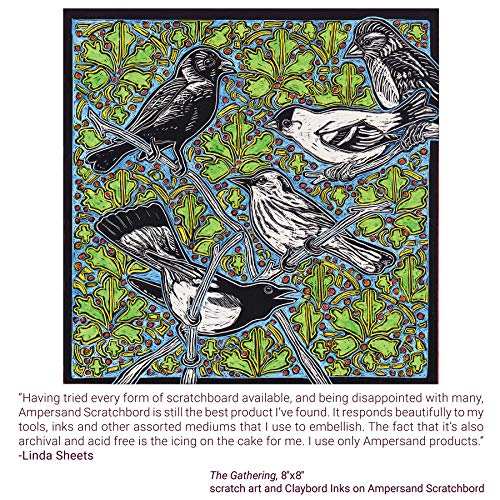 Ampersand Art Supply Scratchbord 5" x 7" 1/8" Flat Profile Professional Scratchboard Art Panel for Scratchboard Drawing, Illustration & Mixed Media (Pack of 30) - size: 5" x 7" - (Pack of 30)