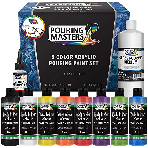 Pouring Masters 8 Color Ready-to-Pour Acrylic Pouring Paint Set - size: 8 Count (Pack of 1)