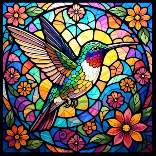 Acudotr Hummingbirds Diamond Art Kits for Adults, Home Decor, 12x12 Inch
