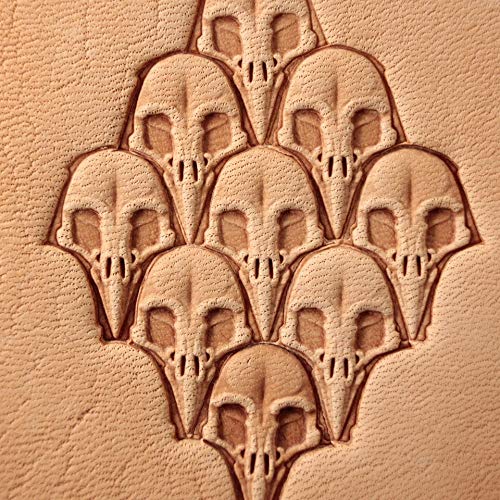 DandS ltd Leather Stamp Tool, Raven Skull, Professional Steel Craft Tool for Leatherworking, Embossing, Carving & Stamping Leather Projects, Belts Wallets & DIY Projects Compatible with Mallet #385 - color: Raven Skull 0.66 x 0.51"